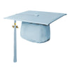 Matte Light Blue Graduation Cap & Tassel by Wholesale Grad Supply