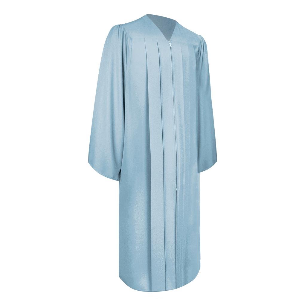 Matte Light Blue Graduation Gown by Wholesale Grad Supply