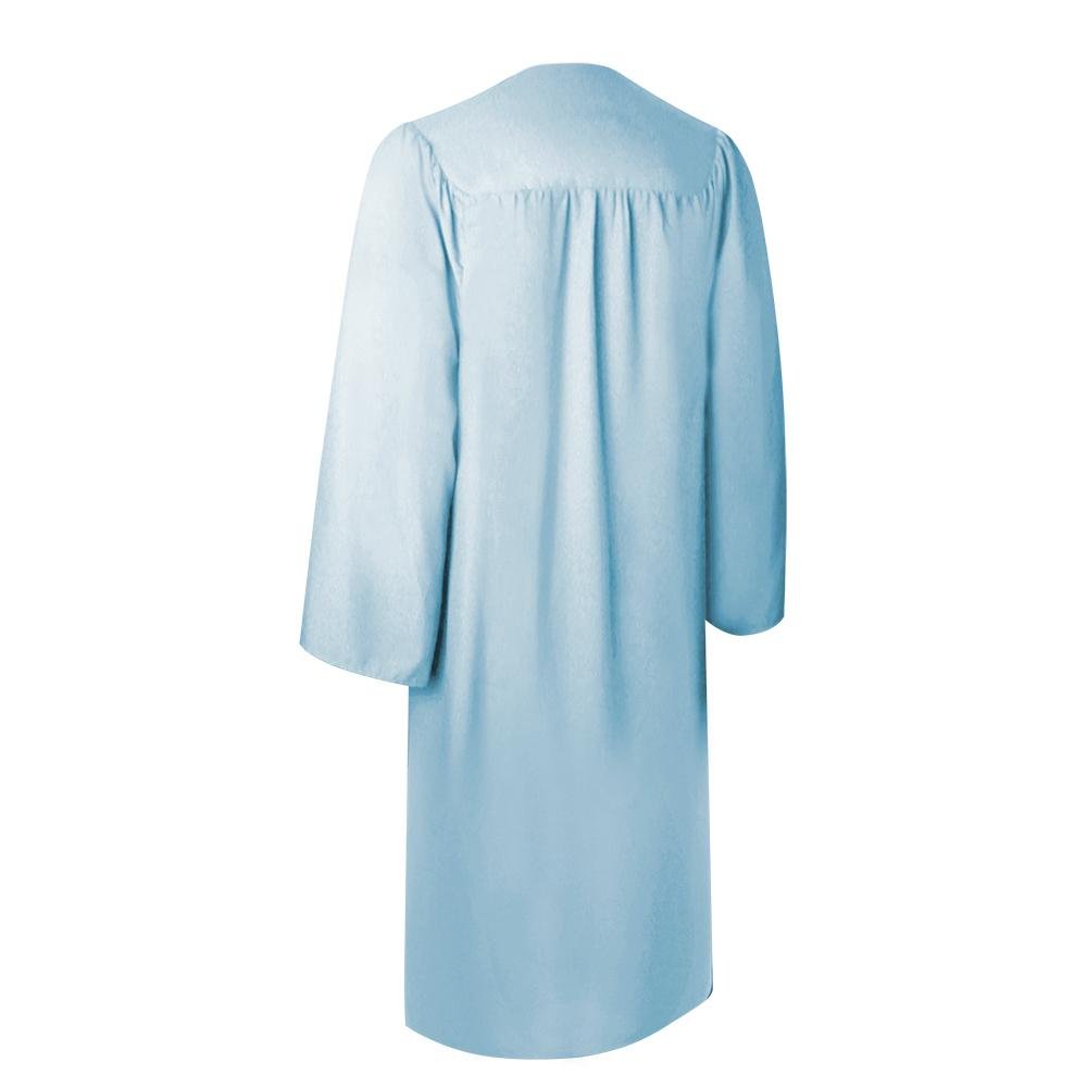Matte Light Blue Graduation Gown by Wholesale Grad Supply