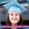 Matte Light Blue Graduation Gown & Cap by Wholesale Grad Supply