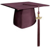 Matte Maroon Graduation Cap & Tassel by Wholesale Grad Supply