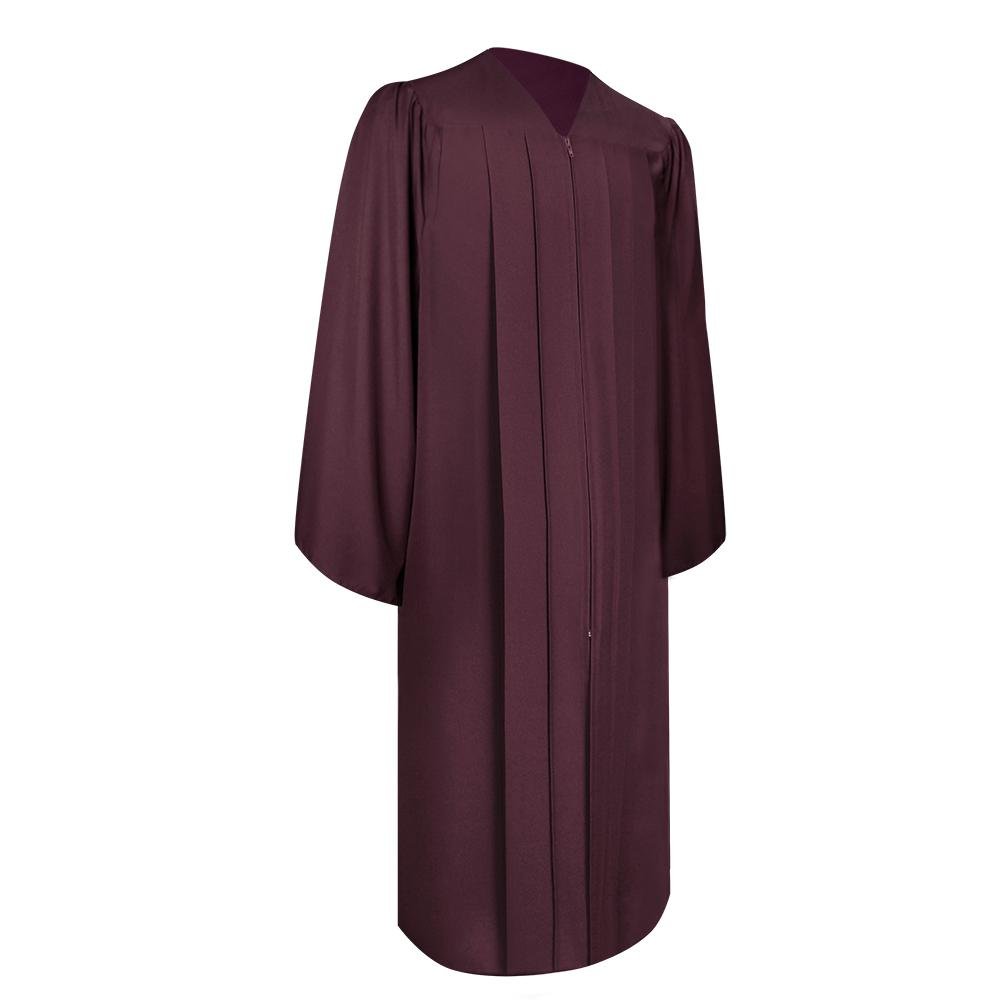 Matte Maroon Graduation Gown by Wholesale Grad Supply