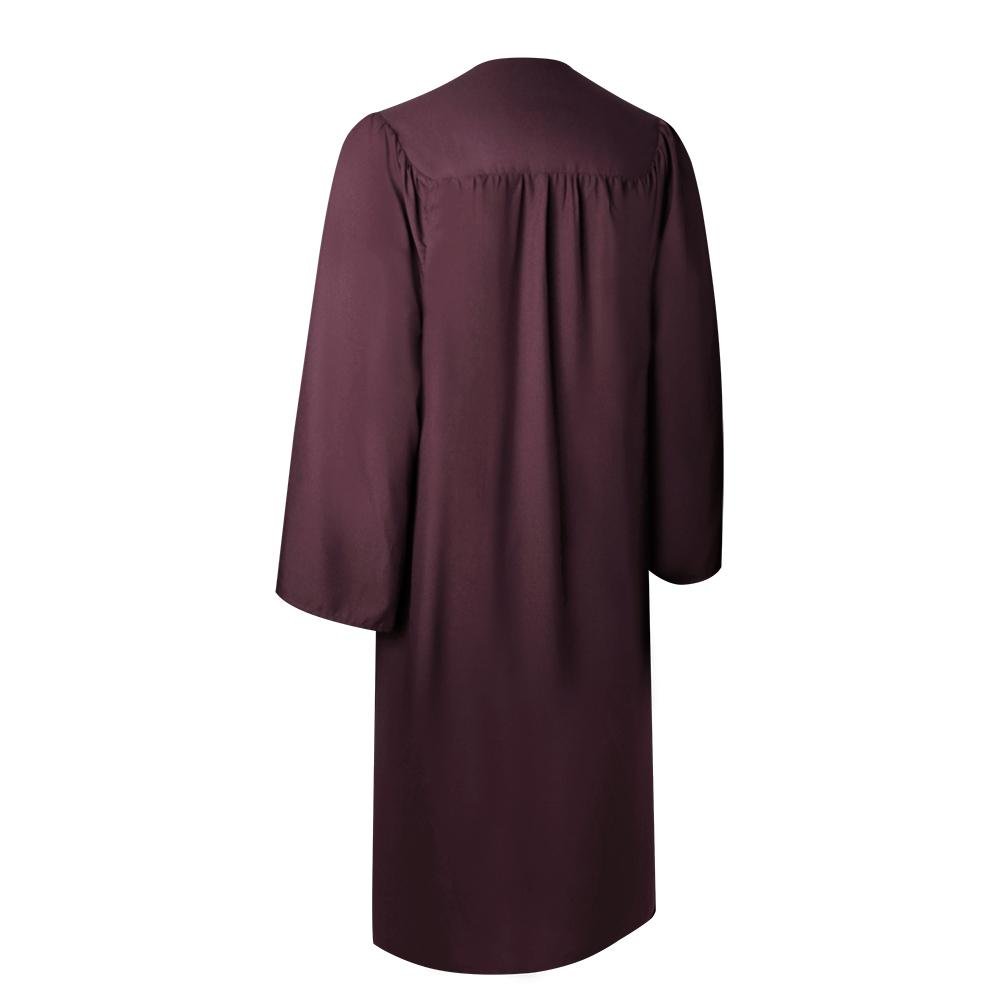 Matte Maroon Graduation Gown by Wholesale Grad Supply