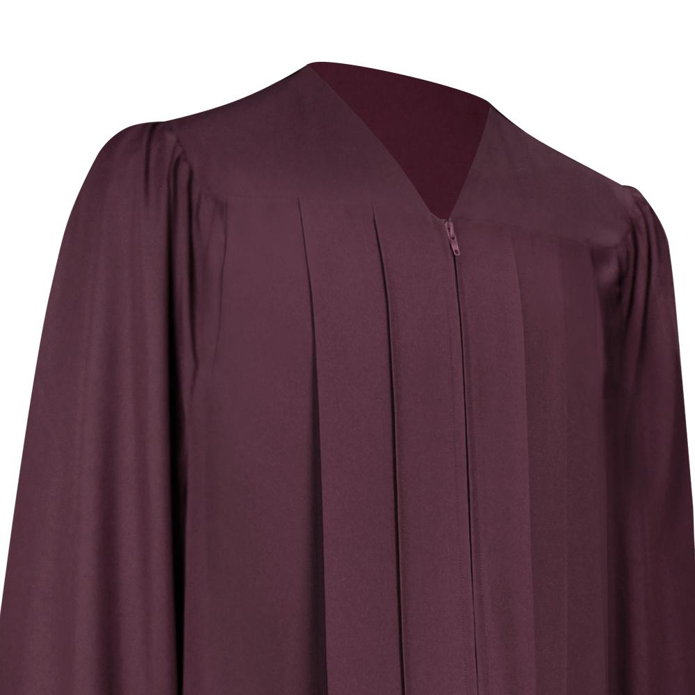 Matte Maroon Graduation Gown by Wholesale Grad Supply