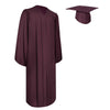 Matte Maroon Graduation Gown & Cap by Wholesale Grad Supply