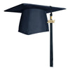 Matte Navy Blue Graduation Cap & Tassel by Wholesale Grad Supply