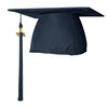 Matte Navy Blue Graduation Cap & Tassel by Wholesale Grad Supply
