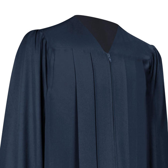 Matte Navy Blue Graduation Gown by Wholesale Grad Supply