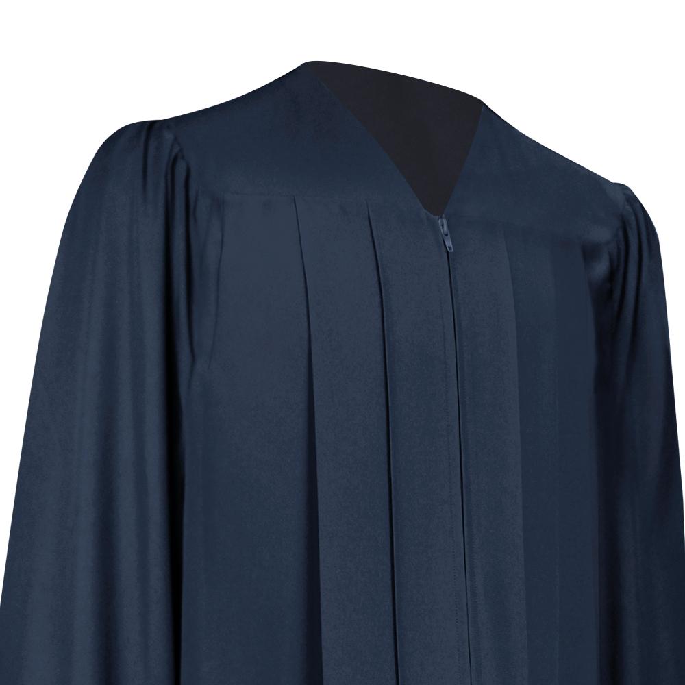 Matte Navy Blue Graduation Gown & Cap by Wholesale Grad Supply