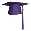 Matte Purple Graduation Cap & Tassel by Wholesale Grad Supply