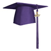 Matte Purple Graduation Cap & Tassel by Wholesale Grad Supply