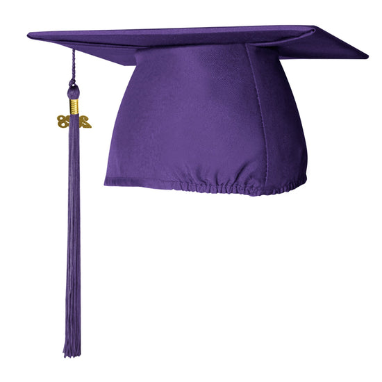 Matte Purple Graduation Cap & Tassel by Wholesale Grad Supply