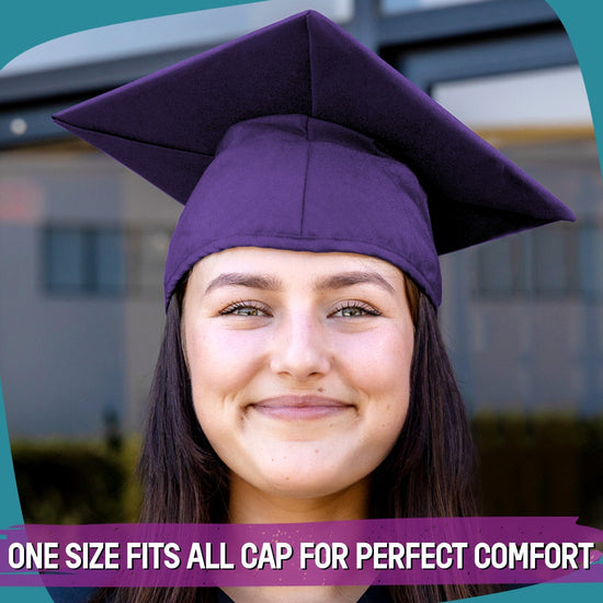 Matte Purple Graduation Gown & Cap by Wholesale Grad Supply