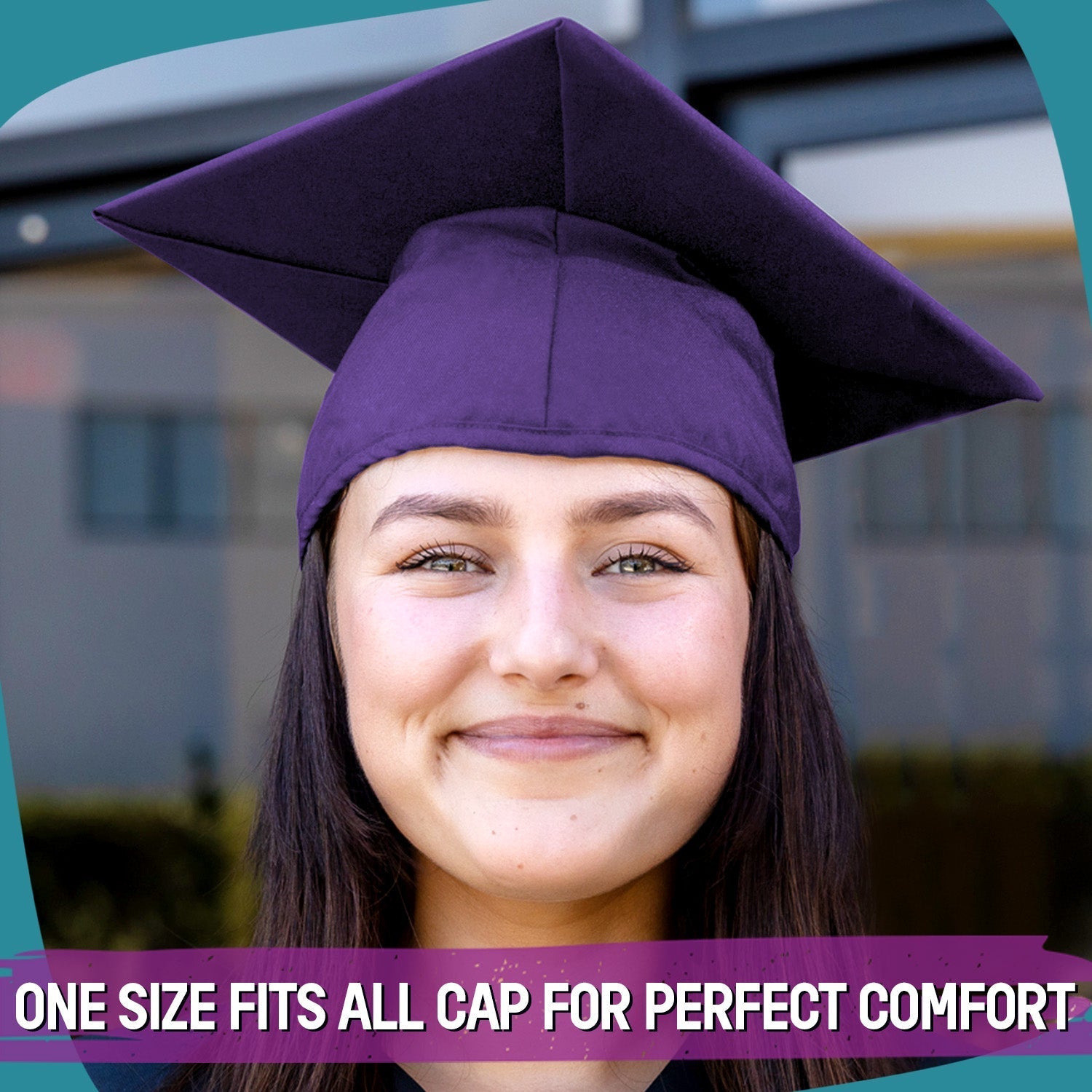 Matte Purple Graduation Gown & Cap by Wholesale Grad Supply