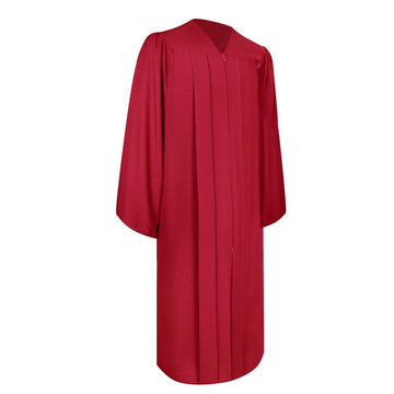 Matte Red Graduation Gown by Wholesale Grad Supply