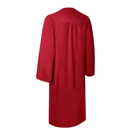 Matte Red Graduation Gown by Wholesale Grad Supply