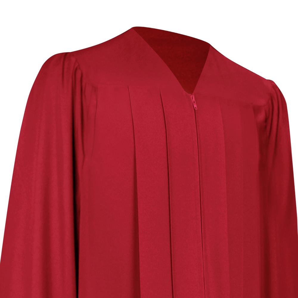 Matte Red Graduation Gown by Wholesale Grad Supply