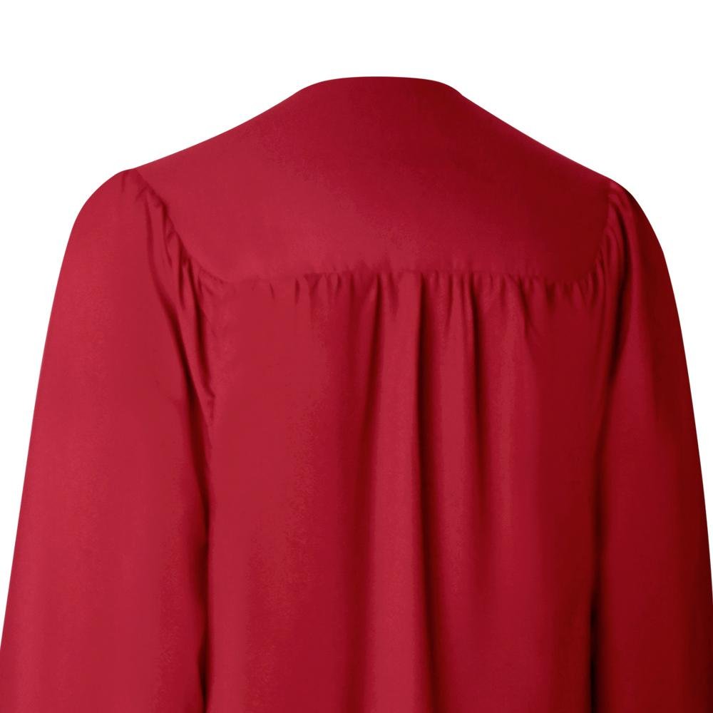 Matte Red Graduation Gown by Wholesale Grad Supply