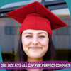 Matte Red Graduation Gown & Cap by Wholesale Grad Supply