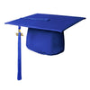 Matte Royal Blue Graduation Cap & Tassel by Wholesale Grad Supply