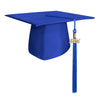 Matte Royal Blue Graduation Cap & Tassel by Wholesale Grad Supply
