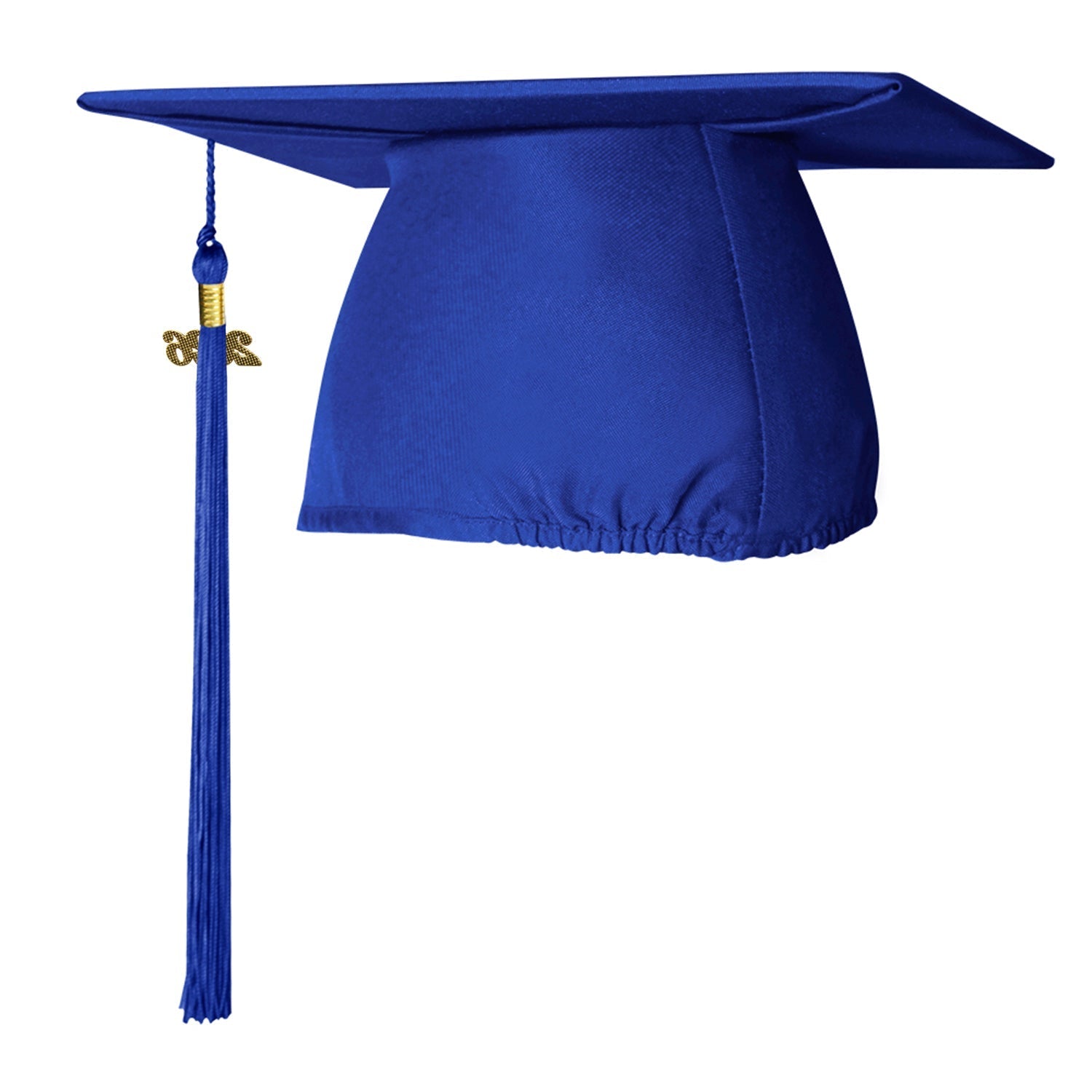Matte Royal Blue Graduation Cap & Tassel by Wholesale Grad Supply