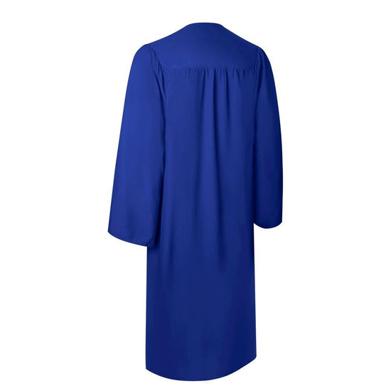 Matte Royal Blue Graduation Gown by Wholesale Grad Supply