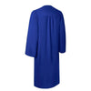 Matte Royal Blue Graduation Gown by Wholesale Grad Supply