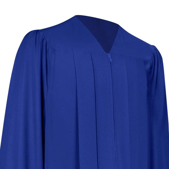 Matte Royal Blue Graduation Gown by Wholesale Grad Supply