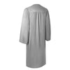 Matte Silver Graduation Gown by Wholesale Grad Supply