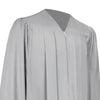 Matte Silver Graduation Gown by Wholesale Grad Supply