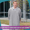 Matte Silver Graduation Gown by Wholesale Grad Supply