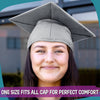 Matte Silver Graduation Gown & Cap by Wholesale Grad Supply