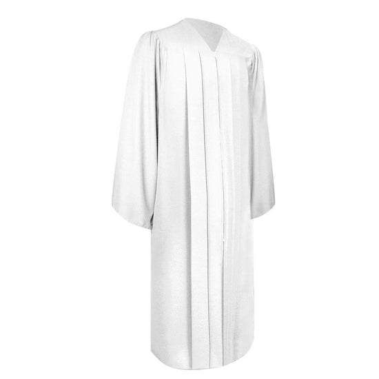 Matte White Graduation Gown by Wholesale Grad Supply