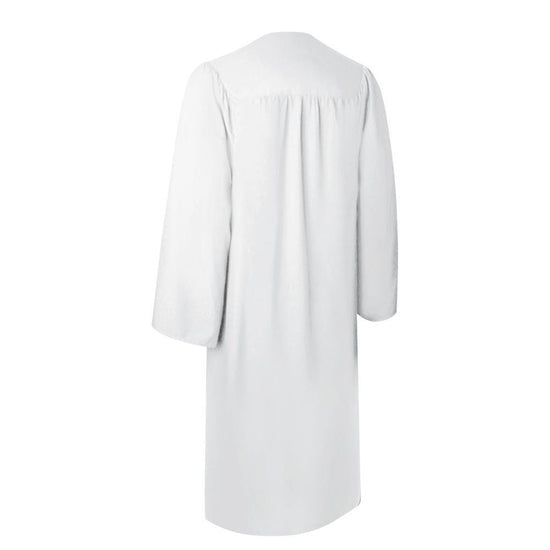 Matte White Graduation Gown by Wholesale Grad Supply
