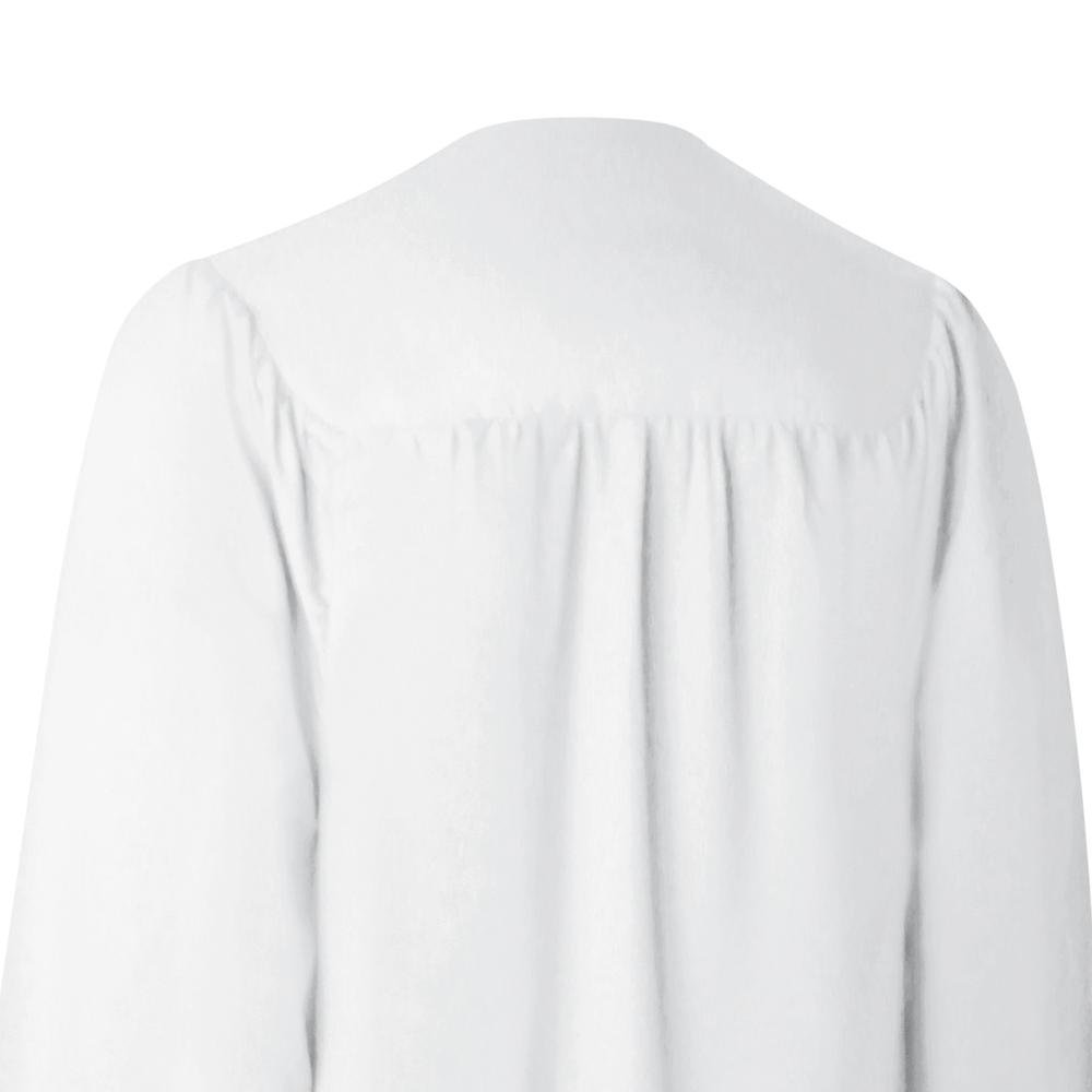 Matte White Graduation Gown by Wholesale Grad Supply