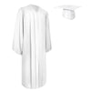 Matte White Graduation Gown & Cap by Wholesale Grad Supply