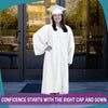 Matte White Graduation Gown & Cap by Wholesale Grad Supply