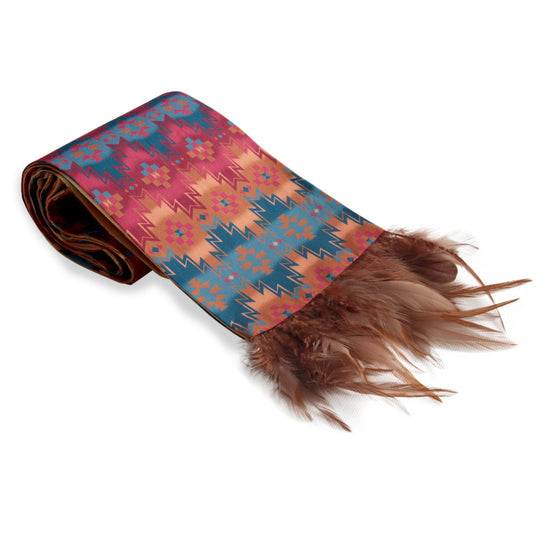 Native American Graduation Stole with Feather Tipped Fringes by Wholesale Grad Supply