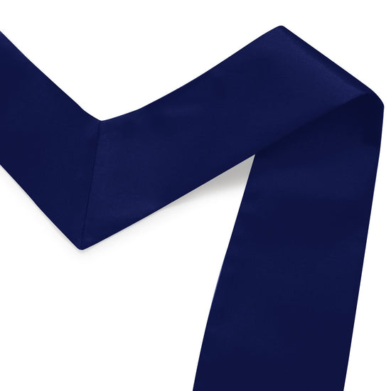 Navy Blue Class of 2024 Graduation Stole/Sash with Classic Tips by Wholesale Grad Supply