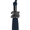 Navy Blue Graduation Tassel with Black Bling Charm by Wholesale Grad Supply