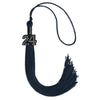 Navy Blue Graduation Tassel with Black Bling Charm by Wholesale Grad Supply