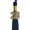 Navy Blue Graduation Tassel with Gold Bling Charm by Wholesale Grad Supply