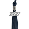 Navy Blue Graduation Tassel with Silver Bling Charm by Wholesale Grad Supply