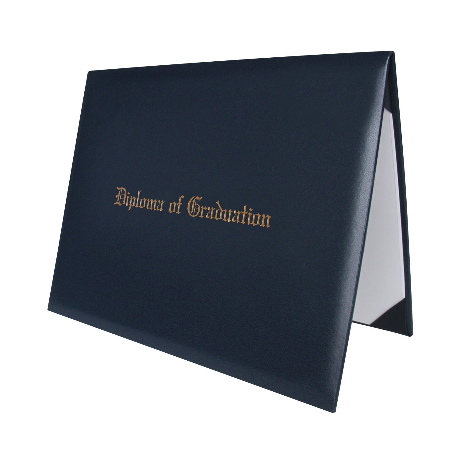 Navy Blue Imprinted Diploma Cover for 8.5" x 11" diploma by Wholesale Grad Supply