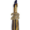 Navy Blue/Gold Mixed Color Graduation Tassel with Gold Bling Charm by Wholesale Grad Supply