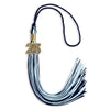 Navy Blue/Light Blue Mixed Color Graduation Tassel with Gold Bling Charm by Wholesale Grad Supply