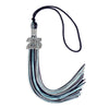 Navy Blue/Light Blue/Silver Mixed Color Graduation Tassel with Silver Bling Charm by Wholesale Grad Supply