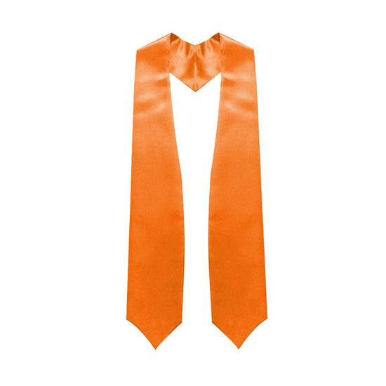 Orange Graduation Stole by Wholesale Grad Supply