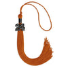 Orange Graduation Tassel with Black Bling Charm by Wholesale Grad Supply